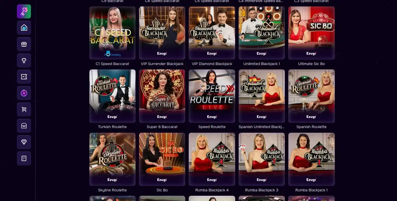 Интерфейс игровых автоматов Vivaro casino